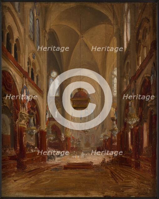 Sketch for the baptism of Louis-Philippe-Albert d'Orléans, count of Paris, 1842. Creator: Unknown.