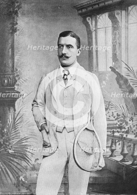Portrait of the tennis player WV Eaves, 1896. Creator: JJ Eastmead.