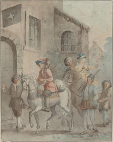 Arrival at an Inn, 18th century. Creator: Unknown.