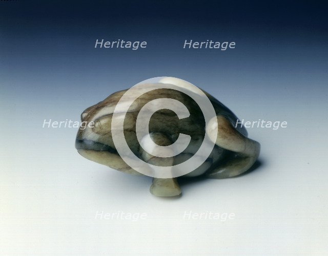 Jade frog, Late Ming dynasty, China, 1550-1644. Artist: Unknown
