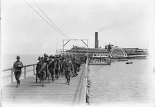 National Guard of D.C. Returning from Camp at Colonial Beach, 1916. Creator: Harris & Ewing.