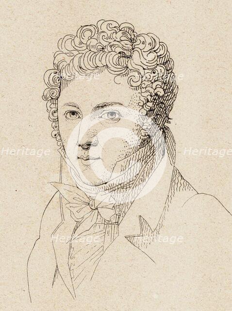 Portrait of the flutist and composer Joseph Guillou (1787-1853), 1820. Creator: Frémy, Jacques (1782-1867).
