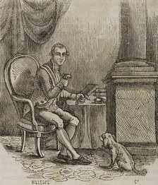 Ferdinand, as Prince of Asturias, killing little birds, 1851. Creator: Villegas.