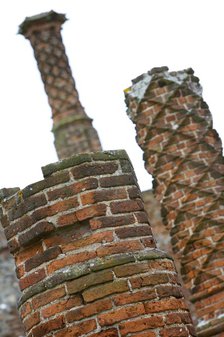 Detail of an ornate brick chimney, Framlingham Castle, Suffolk, c2000s(?). Artist: Historic England commissioned photographer.