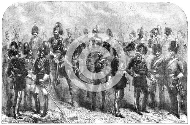 New Uniforms of the British Cavalry, 1856.  Creator: Charles William Sheeres.