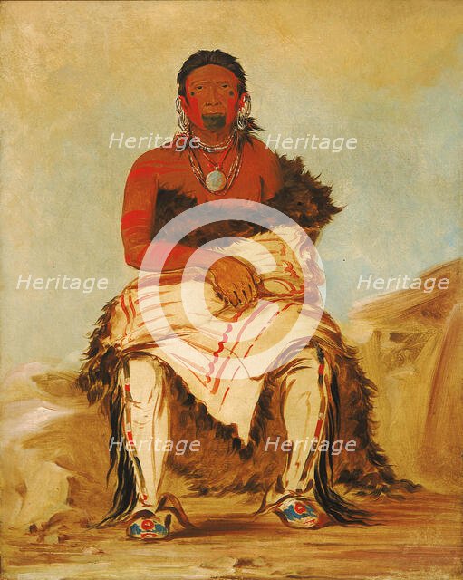 Lá-shah-le-stáw-hix, Man Chief, a Republican Pawnee, 1832. Creator: George Catlin.