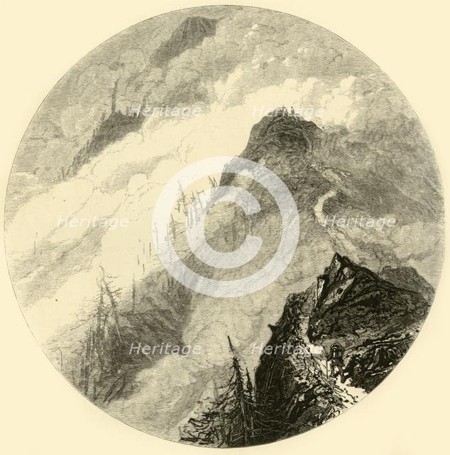 'Ascent of Whiteface', 1874.  Creator: Harry Fenn.