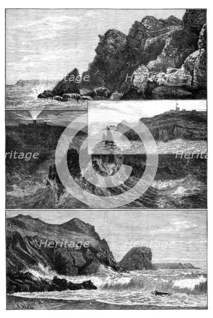 Sketches at the Lizard, 1881. Creators: Unknown, John Greenaway.