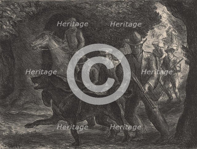 Manhunt, 1934. Creator: John Steuart Curry.