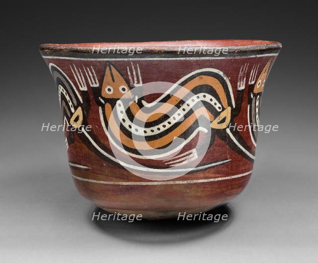 Cup Depicting Abstract Lizards, 180 B.C./A.D. 500. Creator: Unknown.