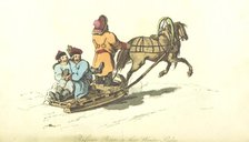 Russian Boors in their Winter Sledge, 1813.  Creator: Robert Ker Porter.