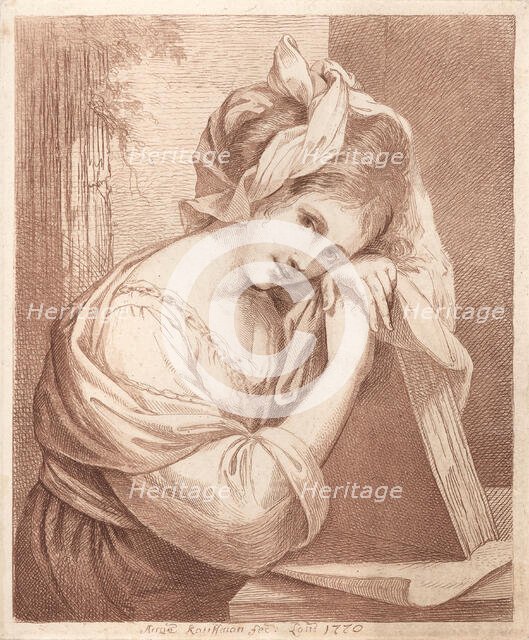 Self-portrait, 1770. Creator: Kauffmann, Angelika (1741-1807).