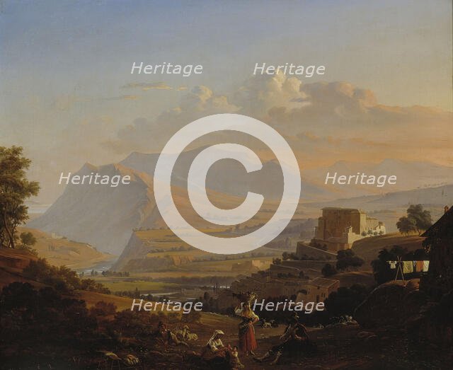 Landscape from Subiaco, 1844. Creator: Robert Wilhelm Ekman.