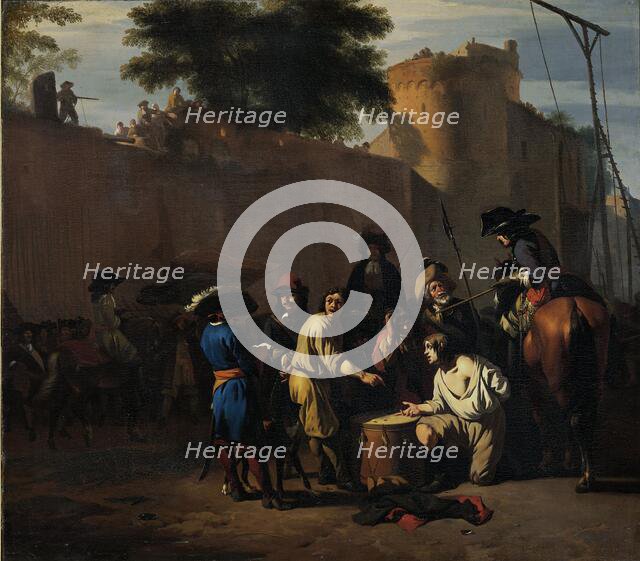 Casting the Dice for Life or Death, 1680-1720. Creator: Jan van Huchtenburg.