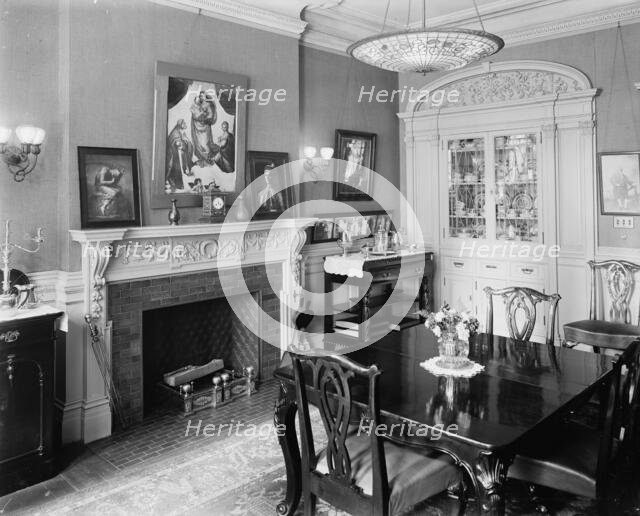 Dining room, four-story townhouse, possibly New York, N.Y., between 1900 and 1905. Creator: William H. Jackson.