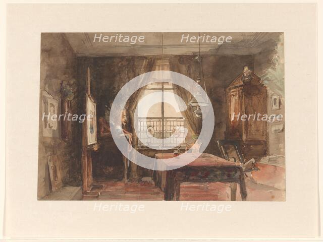 Interior of a painter's studio, c.1875-c.1899. Creator: Anon.