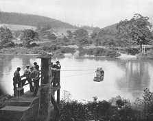 Cable Ferry, near La Colle, Pennsylvania, USA, c1900.  Creator: Unknown.