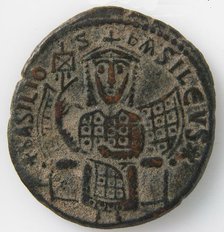 Coin of Basil I, Byzantine, 9th century (867 or 868). Creator: Unknown.