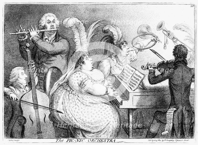 The Pic-Nic Orchestra, James Gilray, 1802. Artist: James Gillray