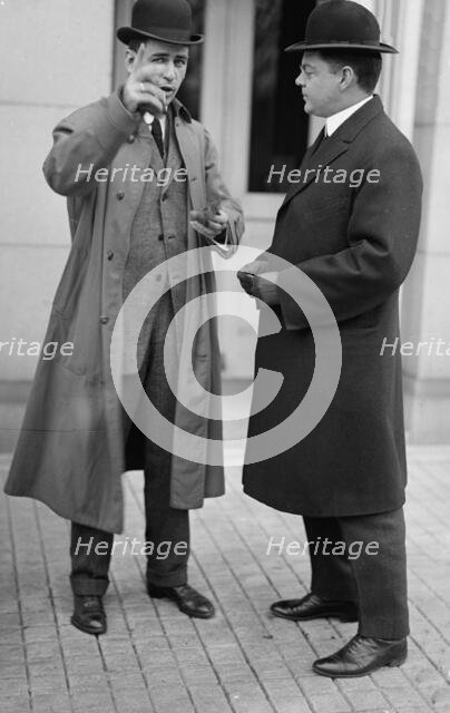 Robert D. Heinl, Newspaper Correspondent - Left, with F.W. Taylor, Secretary To MacVeagh, 1913. Creator: Harris & Ewing.