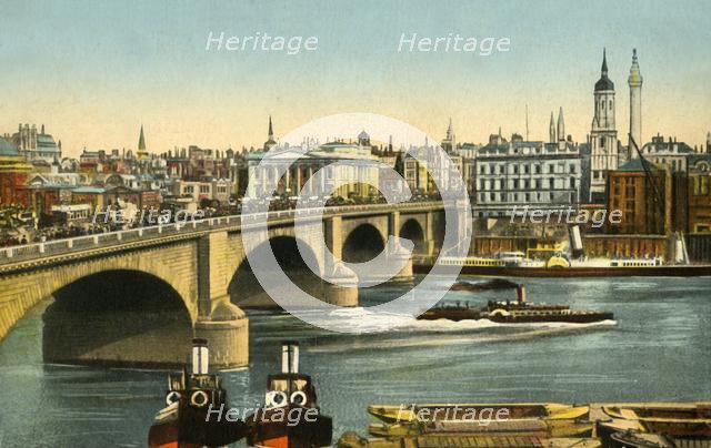 London Bridge, c1910.  Creator: Unknown.