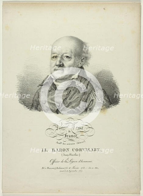 Portrait of Jean-Nicolas, Baron Corvisart, 1822. Creator: Julien Leopold Boilly.