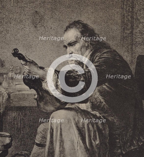 Antonio Stradivari (1644-1737), 1860. Creator: Hamman, Edouard Jean Conrad (1819-1888).