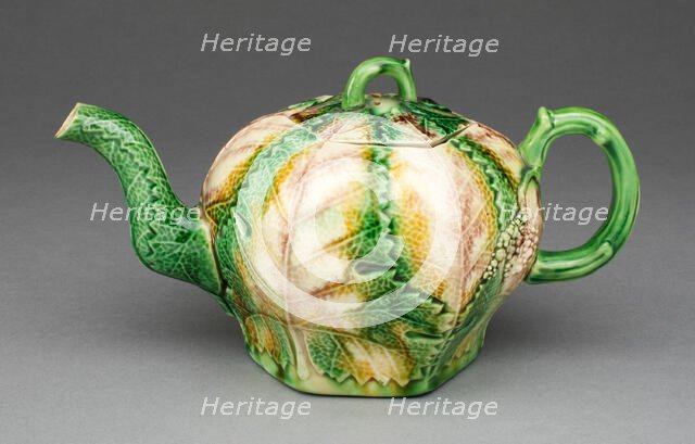 Teapot, Staffordshire, 1760/75. Creator: Staffordshire Potteries.