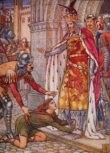 'Young Owen Appeals to the King', 1911.  Artist: Walter Crane.
