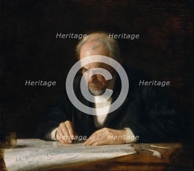 The Writing Master, 1882. Creator: Thomas Eakins.