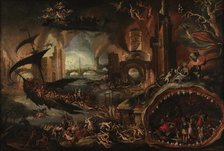 Aeneas and the Sibyl in the Underworld, Early 17th century. Creator: Swanenburgh, Jacob Isaacszoon van (1571-1638).