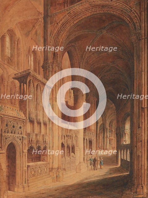 Interior of Westminster Abbey, 1811. Creator: John Coney.
