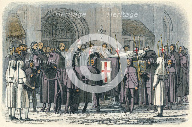 'The body of Richard brought to St. Paul's', 1400 (1864). Artists: James William Edmund Doyle, King Richard II.