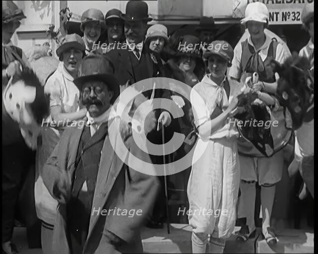 Crowds of People Having Fun in Fancy Dress at a Garden Fete, 1926. Creator: British Pathe Ltd.