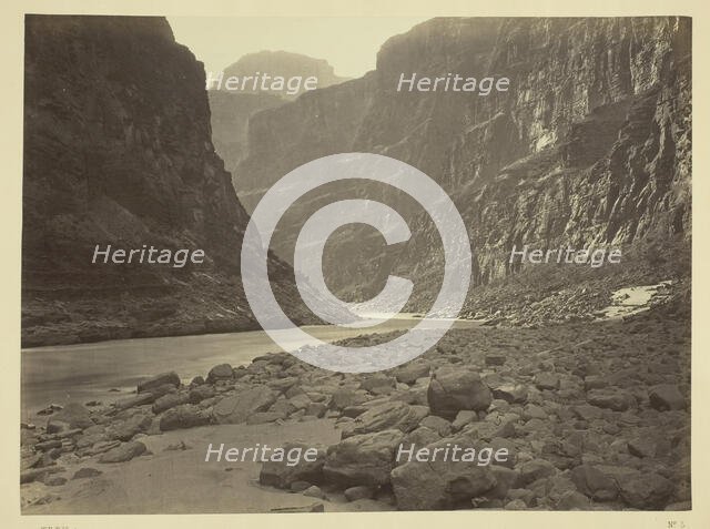 Colorado River, Mouth of Kanab Wash, Looking West, 1872. Creator: William H. Bell.