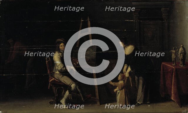 Artist at his studio, 1606-1652. Creator: Christoffel Jacobsz van der Lamen.