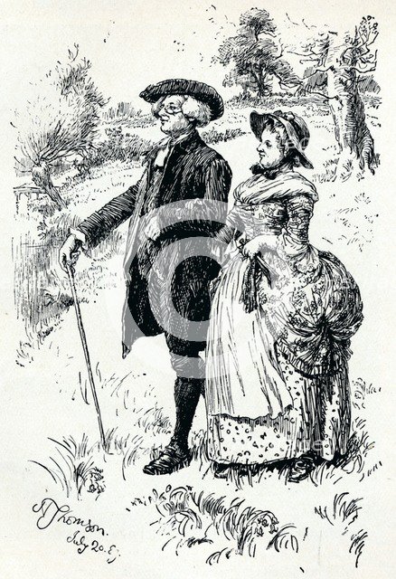 An illustration from The Vicar of Wakefield', 1889, (1907). Artist: Hugh Thomson