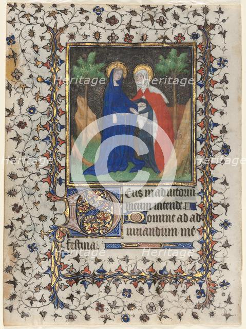 Leaves from a Book of Hours: The Visitation and Christ in Judgment, c. 1415. Creator: Boucicaut Master (French, Paris, active about 1410-25), workshop of.