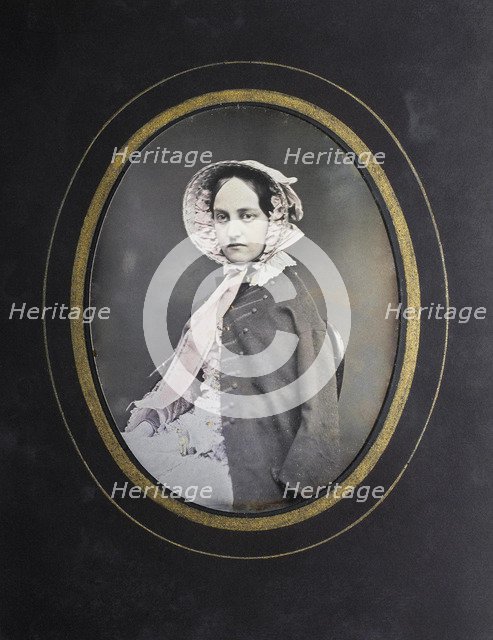 Portrait of Countess Anna Dmitrievna Stroganova, née Buturlina (1828-1906), 1840s. Artist: Weninger, Josef (1802-?)