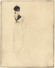 Sketch of a Young Lady in Violet (Esquisse de jeune femme a la violette). Creator: Norbert Goeneutte.