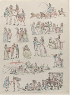 Plate 7, Outlines of Figures, Landscapes and Cattle...for the Use of Learners, Ju..., June 27, 1790. Creator: Thomas Rowlandson.
