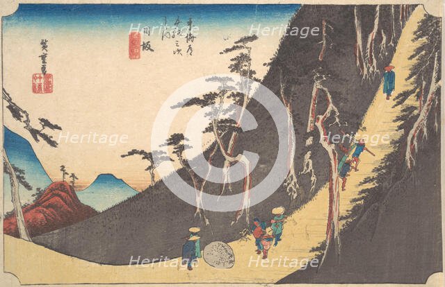 Nissaka, Sayo Nakayama, ca. 1834., ca. 1834. Creator: Ando Hiroshige.