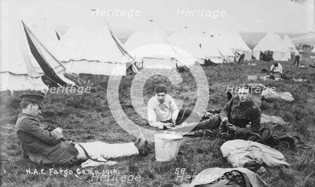 Recruits, Aldershot, H.A.C. Fargo Camp. 1914, 1914. Creator: Bain News Service.