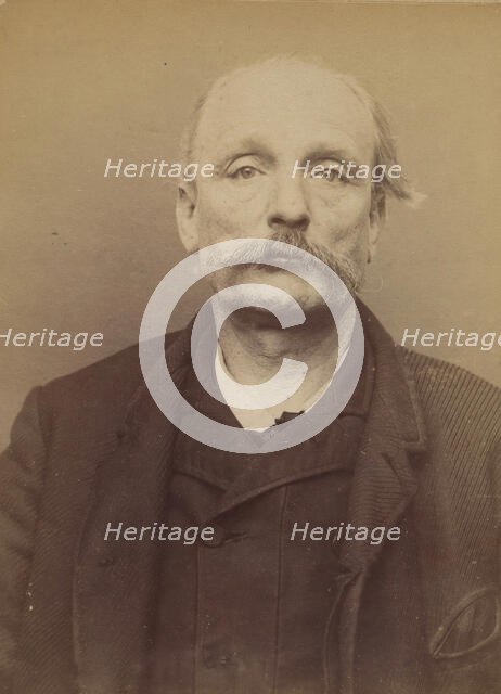 Castallou. Charles. 53 ans, né le 4/10/41 à Paris IIe. Tapissier. Anarchiste. 16/3/94., 1894. Creator: Alphonse Bertillon.