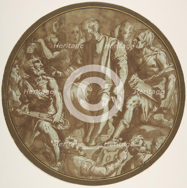 Grand Duke Cosimo I of Tuscany Surrounded by his Artists., ca. 1556-62. Creator: Unknown.