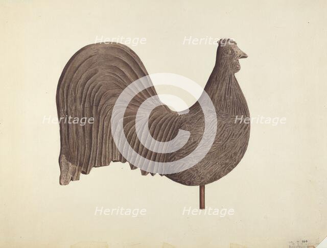 Rooster Weather Vane, probably 1940. Creator: Michael Riccitelli.