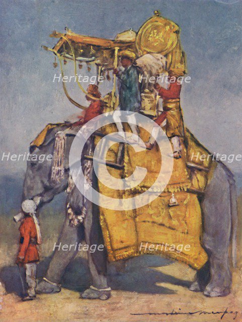 'A State Elephant in all its Trappings', 1903. Artist: Mortimer L Menpes.