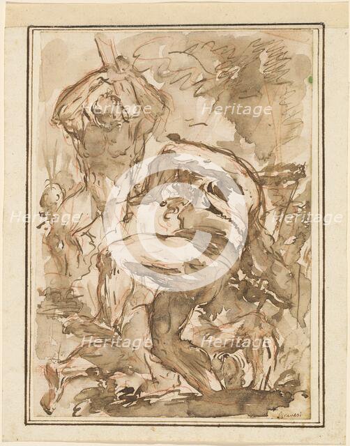 A Battle of Nude Men, 1744/1745. Creator: Giovanni Battista Piranesi.