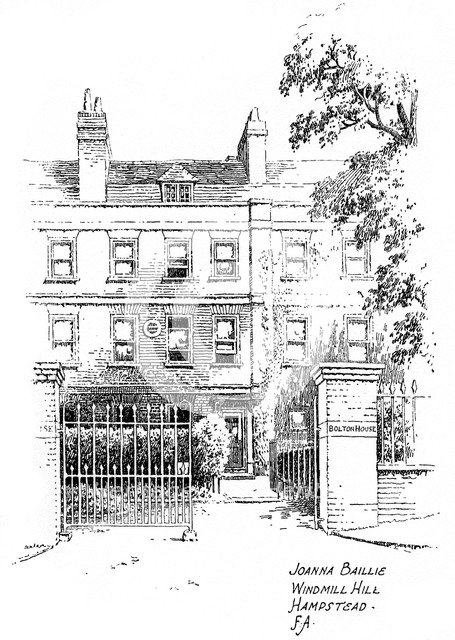 Joanna Baillie's house, Windmill Hill, Hampstead, London, 1912. Artist: Frederick Adcock