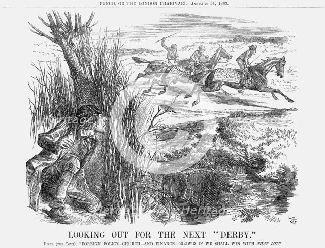 'Looking  Out for The Next Derby', 1863. Artist: John Tenniel